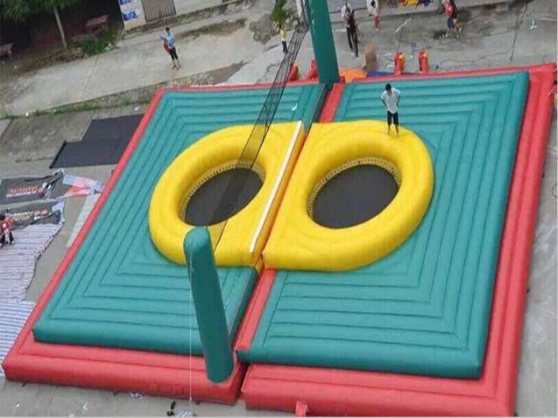 Inflatable Volleyball Court with Trampoline